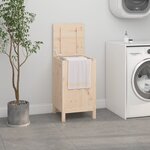 vidaXL Boîte à linge 44x44x76 cm Bois massif de pin
