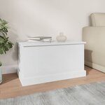 vidaXL Boîte de rangement blanc brillant 70x40x38 cm bois d'ingénierie