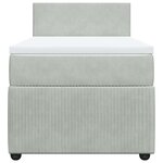 vidaXL Sommier à lattes de lit et matelas Gris clair 100x200cm Velours