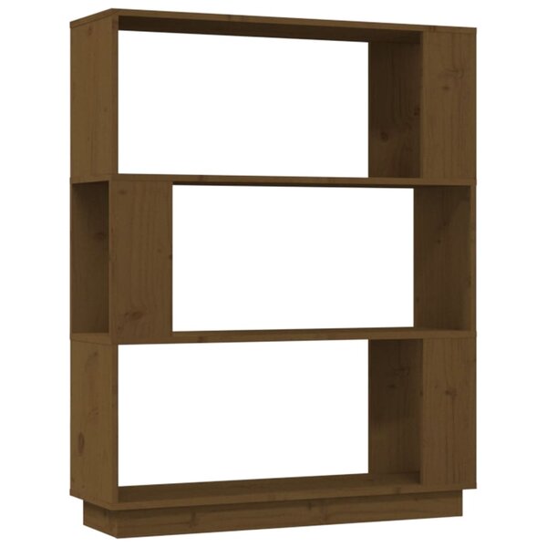 vidaXL Bibliothèque/Cloison Marron miel 80x25x101 cm Bois massif