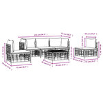 vidaXL Salon de jardin 6 Pièces avec coussins anthracite résine tressée