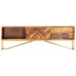 vidaXL Meuble TV 140x30x45 cm Bois de Sesham massif