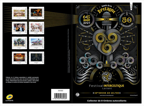 Collector 8 timbres - Festival Interceltique de Lorient - Lettre Verte