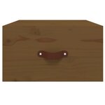 vidaXL Table de chevet murale Marron miel 40x29 5x22 cm