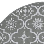 vidaXL Jupe de sapin de Noël de luxe avec chaussette Gris 122 cm Tissu