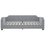 vidaXL Lit de jour avec lit gigogne gris clair 90x200 cm tissu