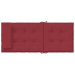 vidaXL Coussins de chaise à dossier haut lot de 6 rouge bordeaux