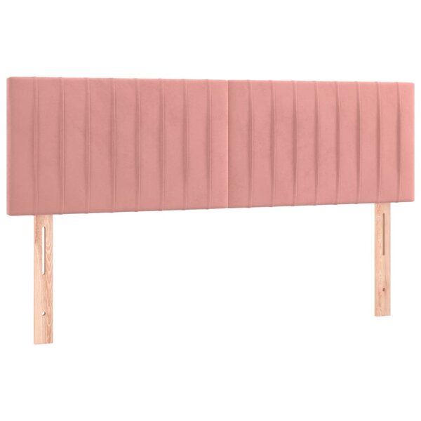 vidaXL Têtes de lit 2 Pièces Rose 72x5x78/88 cm Velours
