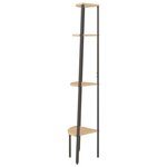 vidaXL Étagère d'angle 4 niveaux Marron clair et noir 45 5x31 5x150 cm
