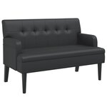 vidaXL Banc avec dossier noir 112x65 5x75 cm similicuir