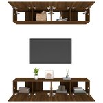 vidaXL Meubles TV 4 Pièces chêne marron 80x30x30 cm bois ingénierie