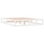 vidaXL Cadre de lit Blanc 200x200 cm Bois massif