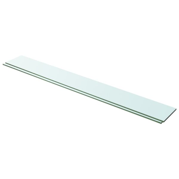 vidaXL Panneaux d'étagère 2 Pièces Verre Transparent 100 x 12 cm