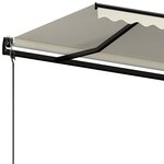 vidaXL Auvent rétractable automatique 400x350 cm Crème