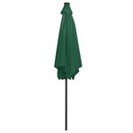 vidaXL Parasol avec LED et mât en aluminium 300 cm Vert