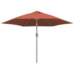 vidaXL Tissu de remplacement de parasol d'extérieur Terre cuite 300 cm