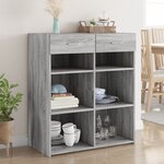 vidaXL Buffet sonoma gris 80x42 5x93 cm bois d'ingénierie