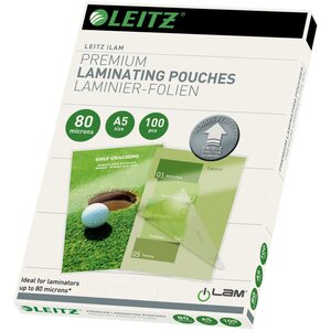Leitz Pochettes de plastification ILAM 80 microns A5 100 Pièces