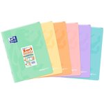 Cahier piqûre EASYBOOK Pastel 24 x 32 cm 96p 90g grands carreaux coloris aléatoire OXFORD