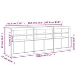 vidaXL Buffet avec lumières LED chêne sonoma 181 5x37x67 cm