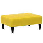 vidaXL Canapé-lit à 2 places avec repose-pied jaune velours