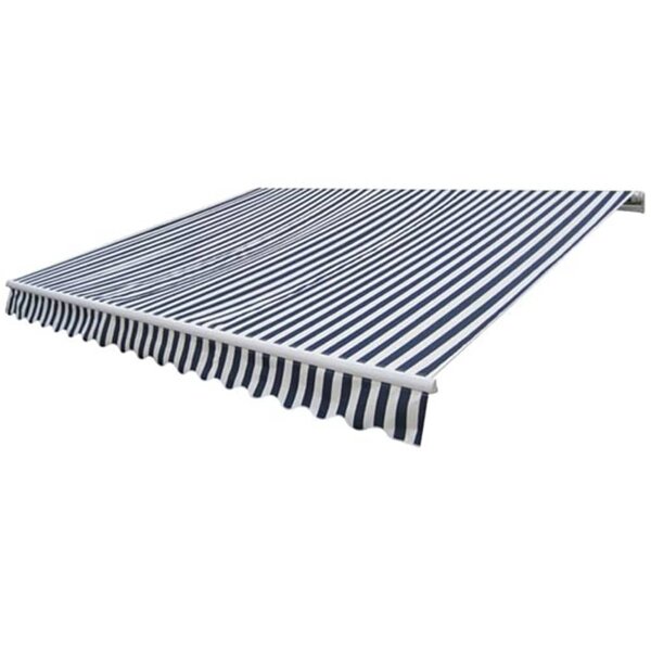 vidaXL Auvent pliable motorisé 400 cm Bleu/blanc