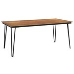 vidaXL Ensemble à manger de jardin 7 Pièces bois d'acacia solide et métal