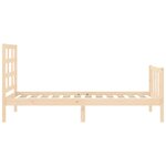 vidaXL Cadre de lit avec tête de lit 90x200 cm bois massif