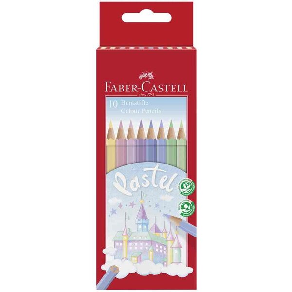 Crayons de couleur COLOUR PASTELL  étui de 10 FABER-CASTELL