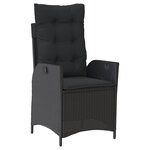 vidaXL Ensemble à manger de jardin 9Pièces coussins noir résine tressée
