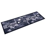 vidaXL Tapis de cuisine lavable Bleu café 60x180 cm