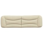 vidaXL Coussin de tête de lit crème 180 cm tissu