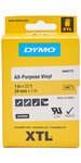 DYMO XTL - Ruban adhésif permanent en vinyle  24mm x 7m - Noir sur Jaune