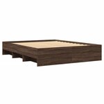 vidaXL Cadre de lit sans matelas chêne marron 150x200 cm