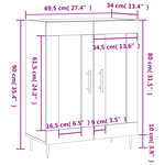 vidaXL Buffet blanc 69 5x34x90 cm bois d'ingénierie