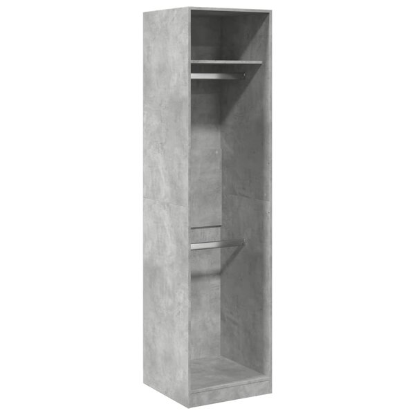 vidaXL Garde-robe Gris béton 50 x 50 x 200 cm Aggloméré