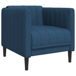 vidaXL Ensemble de canapés 3 Pièces bleu tissu