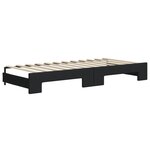 vidaXL Lit de jour avec lit gigogne noir 90x200 cm tissu