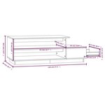vidaXL Table basse Gris 120x50x40 5 cm Bois massif de pin