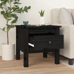 vidaXL Tables d'appoint 2 Pièces Noir 40x40x39 cm Bois massif de pin