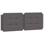 vidaXL Cadre de lit avec tête de lit Gris 140x200 cm Similicuir