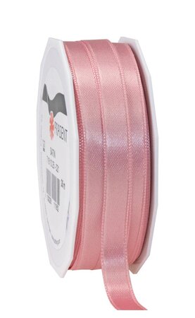 Satin double face 25-m-rouleau 10 mm rose