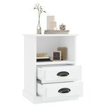 vidaXL Table de chevet blanc 43x36x60 cm