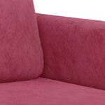 vidaXL Ensemble de canapés 2 Pièces avec coussins rouge bordeaux velours
