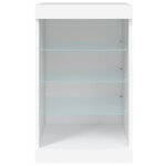 vidaXL Buffet avec lumières LED blanc 41x37x67 cm