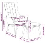 vidaXL Chaise de relaxation avec repose-pied Noir Tissu