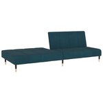 vidaXL Canapé-lit à 2 places Bleu Velours