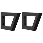 vidaXL Supports d'étagères pour lavabo 2 Pièces noir trapèze acier