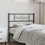 vidaXL Tête de lit métal noir 80 cm