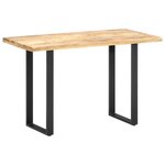 vidaXL Table de salle à manger 120x60x76 cm Bois solide de manguier